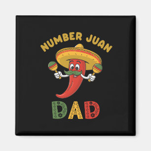 Nummer eins Vater Funny Vatertag mexikanischer Jua Magnet