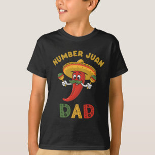 Nummer eins Vater Funny Vatertag mexikanischer Jua T-Shirt