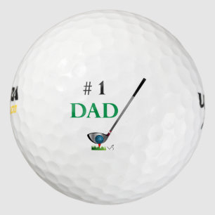 Nummer eins Vater Golf Vathage Geburtstag Cool Golfball