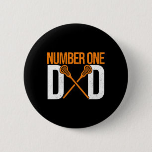 Nummer eins Vater Lax Player Vater Lacrosse Stick Button