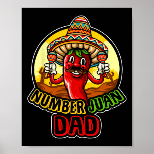 Nummer eins Vater Mexikanischer Vatertag Funny Pad Poster