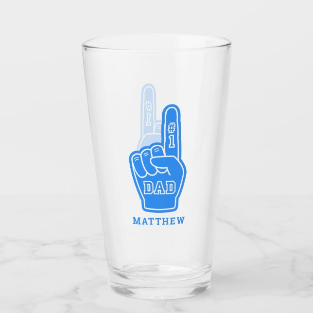 Nummer eins Vater Vatertag Bierglas Tumbler (Vorderseite)