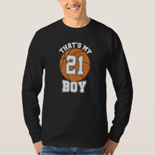 Nummer Einundzwanzig Das ist mein Junge 21 Basketb T-Shirt
