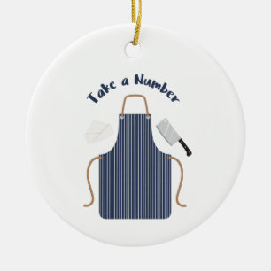 Nummer nehmen keramik ornament