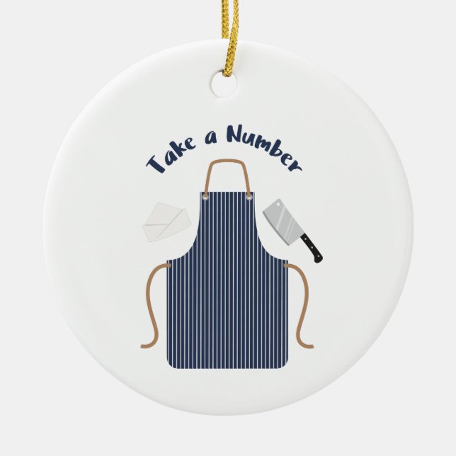 Nummer nehmen keramik ornament (Vorne)