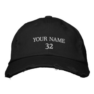 Nummer oder Buchstabenhut, Zollnummer, Bestickte Baseballkappe