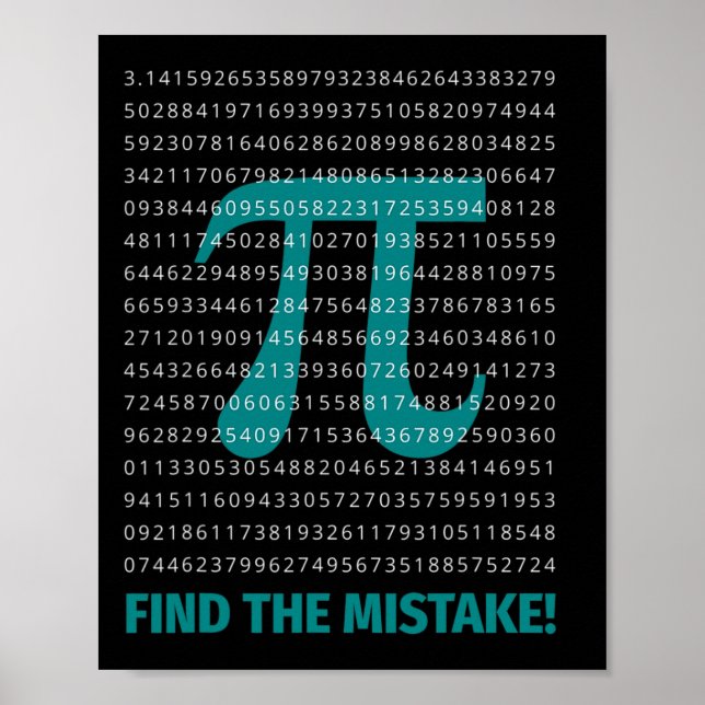 Nummer Pi Math Sprichwort mit Nummer Pi suchen Neb Poster (Vorne)