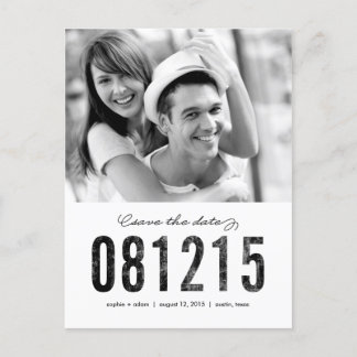 NUMMER Save the Date Postkarte