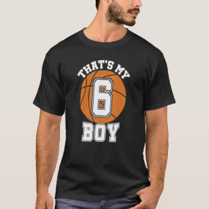 Nummer Sechs Das ist mein Junge 6 Basketball Mama  T-Shirt
