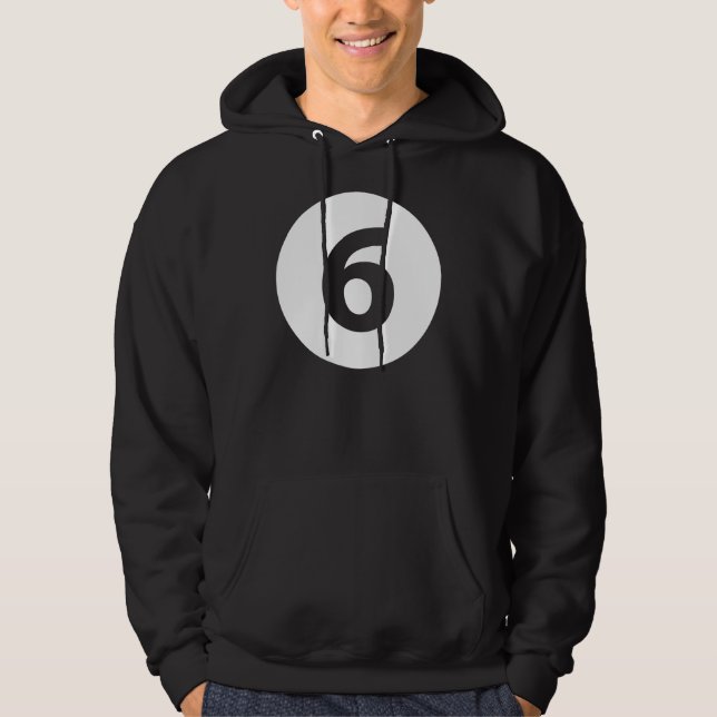 Nummer sechs hoodie (Vorderseite)