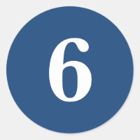 Nummer sechs Planungsvorräte einfach 6 Marineblau 