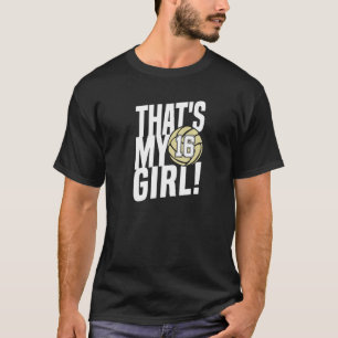 Nummer sechzehn das ist mein Mädchen 16 Volleyball T-Shirt