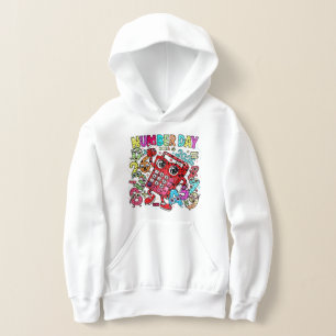 Nummer-Tag-Hoodie für Kinder UK Grundschule Mathe Hoodie