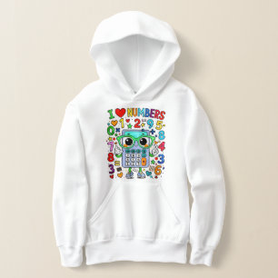 Nummer-Tag Kinderhoodie Ich liebe Zahlen Mathe Hoodie