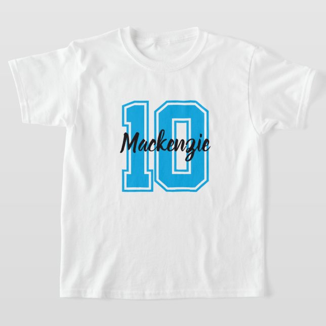 Nummer und Name personalisiert  T-Shirt (Ablage )