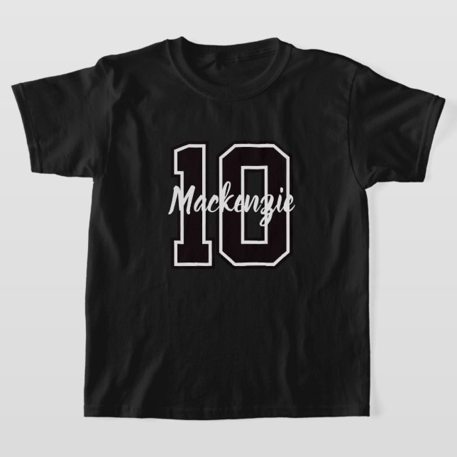 Nummer und Name personalisiert  T-Shirt (Ablage )