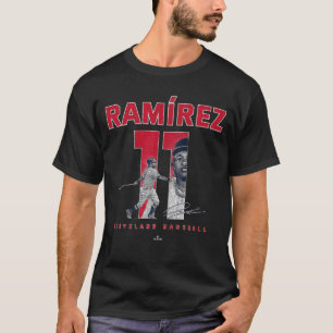 Nummer und Portrait Jose Ramirez Cleveland MLBPA T-Shirt