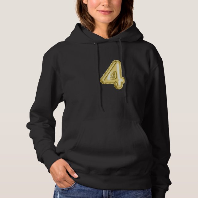 Nummer vier 4 hoodie (Vorderseite)