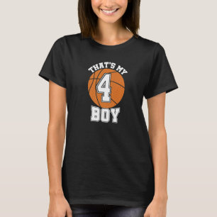 Nummer vier Das ist mein Basketball Mama Vater Fam T-Shirt