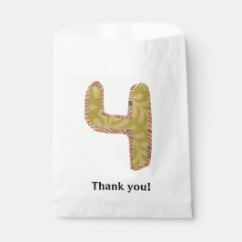 Nummer vier Fahnen Geschenktütchen