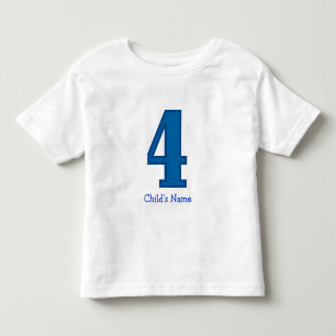 Nummer vier, Name des Kindes Kleinkind T-shirt