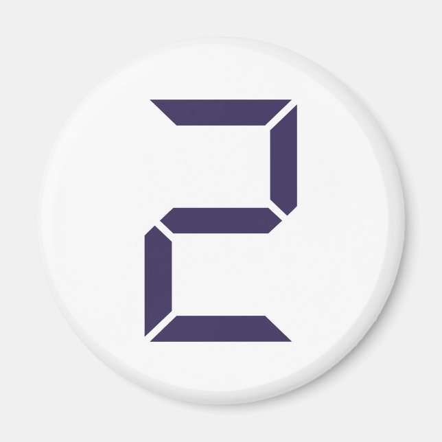 Nummer - Zwei - 2 Magnet (Vorne)
