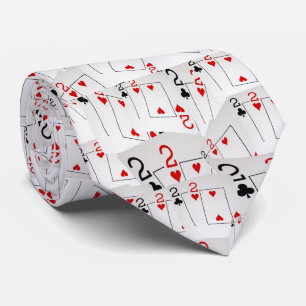 Nummer Zwei Poker Karten Muster, Krawatte