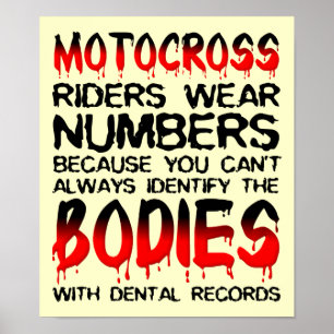 Nummeriere Die Körper Dirt Bike Motocross Poster S