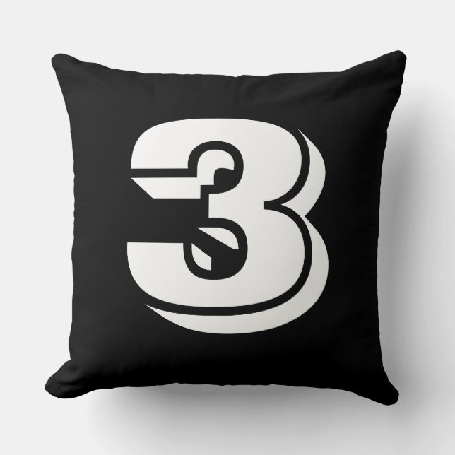 nummeriert - weiß auf rot kissen (Vorderseite)