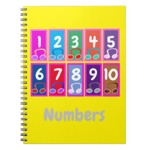 Nummern 1 bis 10 Frühmathematik-Notebook Notizblock
