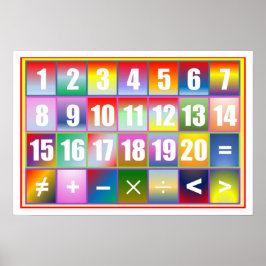 Nummern 1 bis 20 Poster