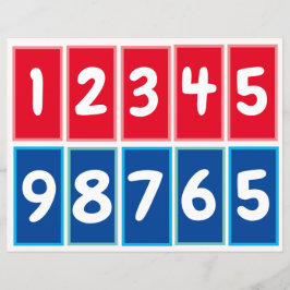 Nummern 1 bis 9 bis Praktische Zehnenpaare
