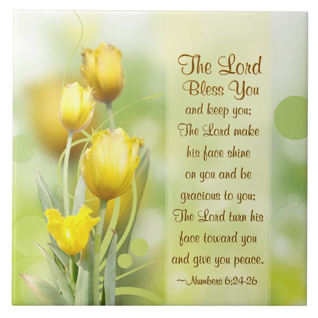 Nummern 6 24-26 Der Herr segne dich und behalte di Fliese (Vorderseite)