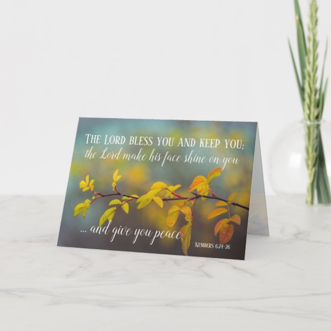 Nummern 6:24-26 Der Herr segne dich und Behalte di Karte (Vorderseite)
