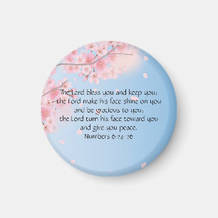 Nummern 6:24-26 Der Herr segne dich und Behalte di Magnet