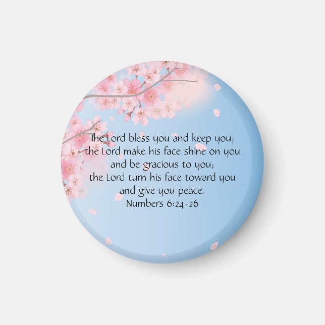 Nummern 6:24-26 Der Herr segne dich und Behalte di Magnet (Vorne)