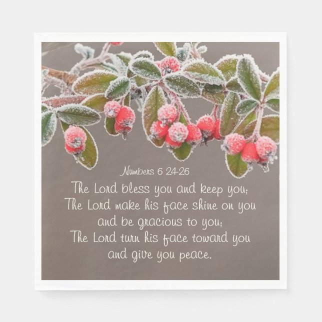 Nummern 6 24-26 Der Herr segne dich und behalte di Serviette (Vorderseite)