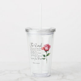 Nummern 6:24-26 Der Herr segne Sie die Blume der R Acryltrinkbecher