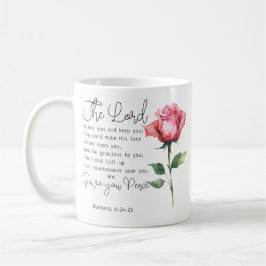Nummern 6:24-26 Der Herr segne Sie die Blume der R Kaffeetasse