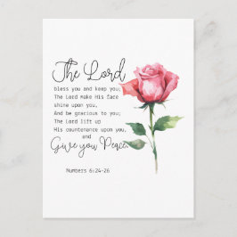 Nummern 6:24-26 Der Herr segne Sie die Blume der R Postkarte