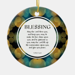 Nummern 6:24-26   KANN DER HERRLICHE SCHWELLEN SIE Keramik Ornament