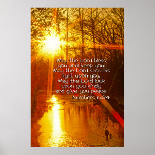 NUMMERN 6:24 KÖNNEN DAS LORD BLESS, DAS SIE POSTER