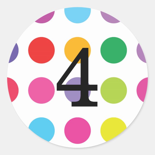 Nummern Rundaufkleber Runder Aufkleber (Vorderseite)