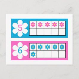 Nummernkarten, Vorschulerzählen von Flash Cards 5- Postkarte