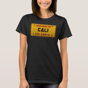 Nummernschild Cali Kolumbien Hauptstadt Pachanguer T-Shirt