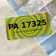 Nummernschild Die Adresse von Gettysburg US Nummernschild (Beispiel)