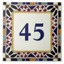 Nummernschild für das Mittelmeer-Mosaikhaus