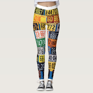 Nummernschild-Leggings Leggings