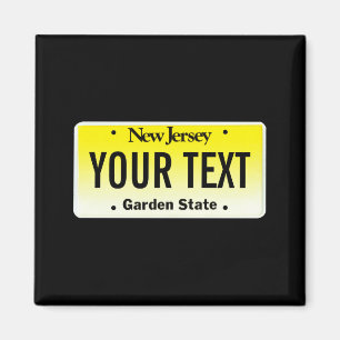 Nummernschild New Jersey Magnet