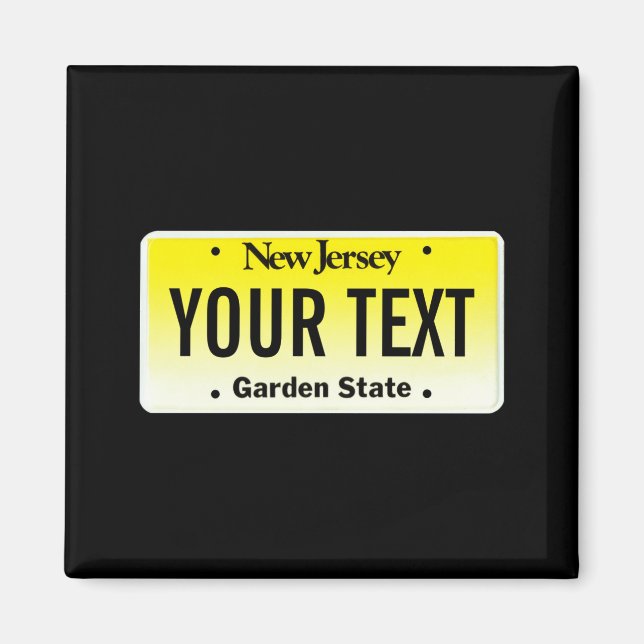 Nummernschild New Jersey Magnet (Vorne)